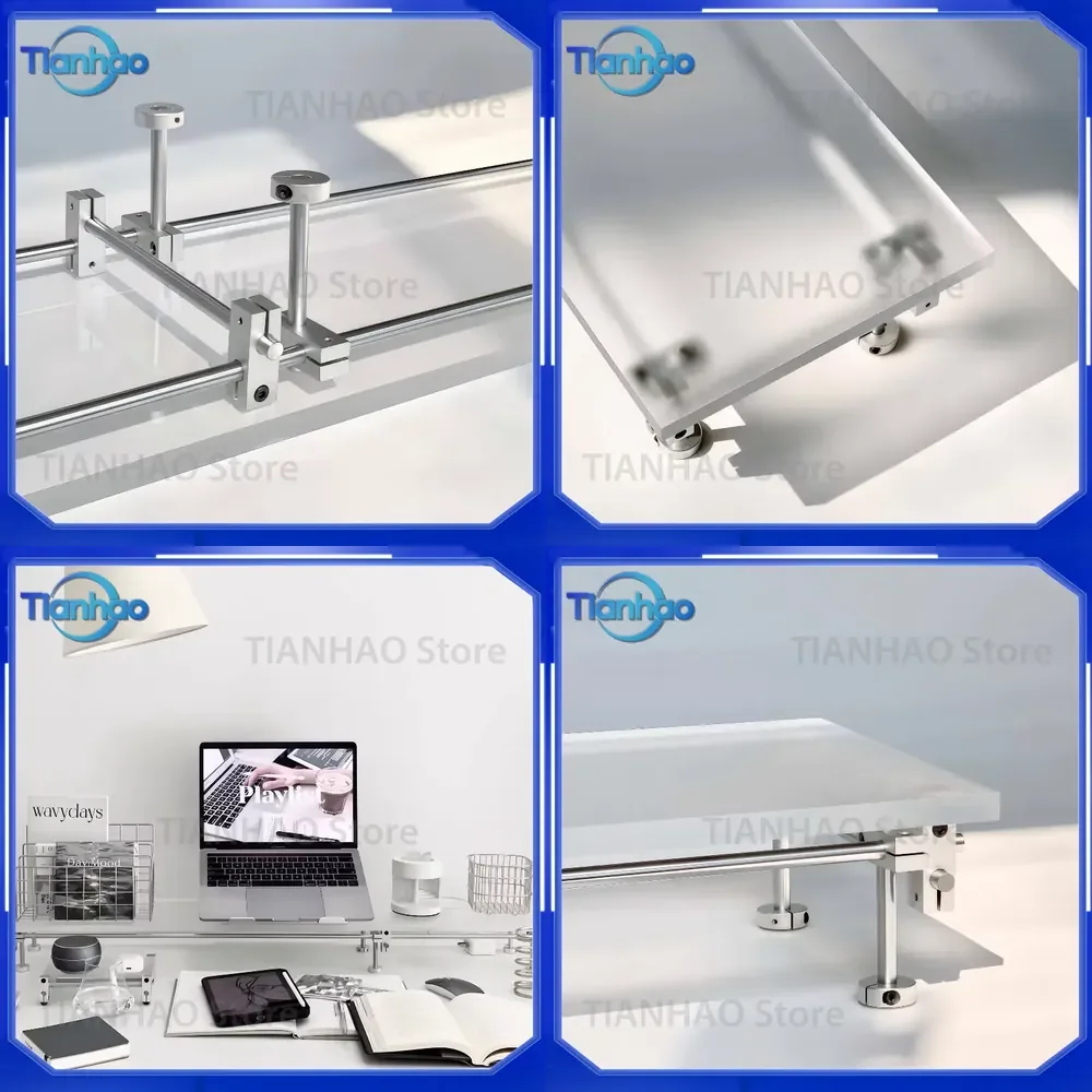 Acrylic Light Shaft Monitor Stand Riser for Computer Screen Holder Desktop Office Organizer Accessories Ergonomic Laptop