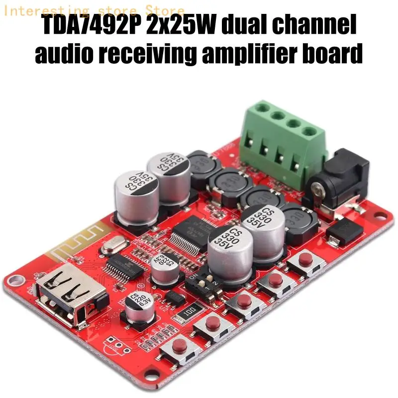 Stereo-Bluetooth-kompatible Verstärkerplatine mit 2 x 25 W Ausgang, DC8-26 V Eingang, kompaktes Empfängermodul für DIY Passiv – Detail 7