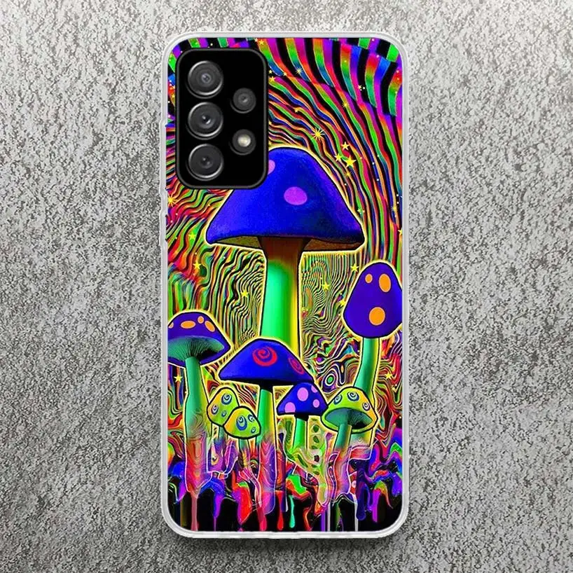 Weird Mushroom Psychedelic Phone Case for Samsung Galaxy A14 A54 A15 A55 A13 A53 A12 A52 A25 A35 A24 A34 A23 A33 A22 A32 A04S A0