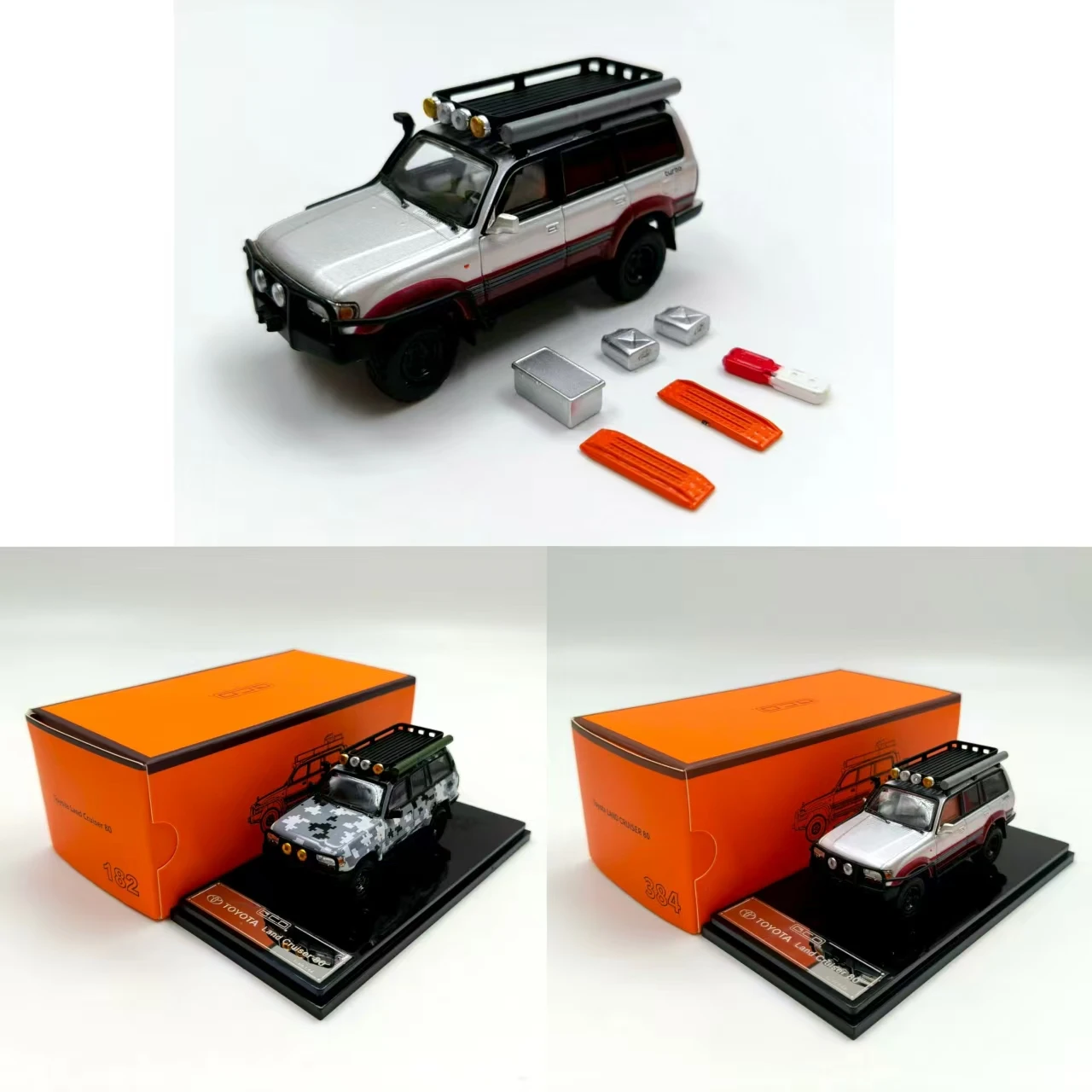 

Diecast GCD 1:64 Toyota Land Cruiser 80 Alloy Car Model Collectible Toy Gift Souvenir Display Ornament