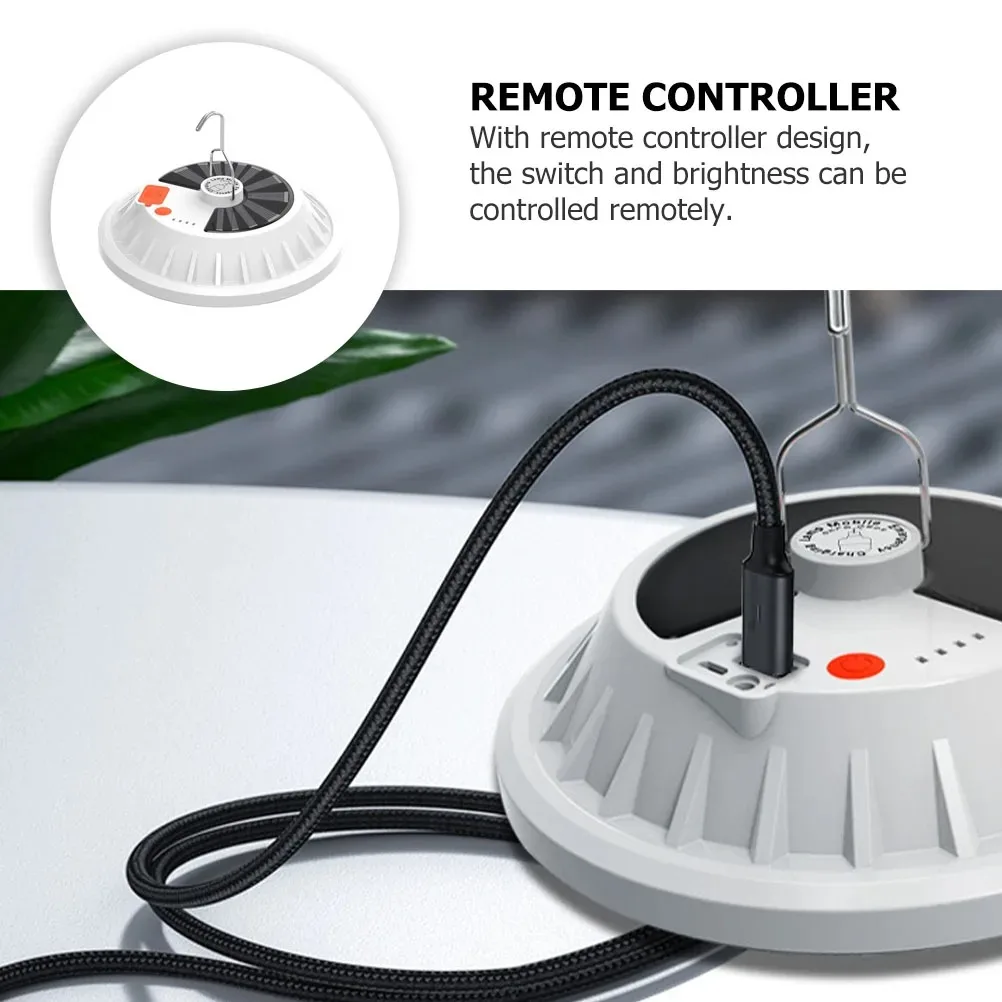 Solar Powered LED Light Camping Lantern Lightweight Remote Control Hiking Hunting Fishing Reading Outdoor Emergency Portable