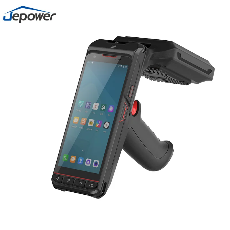 Terminale Mobile Industriale UHF RFID Robusto con Android 13, Computer Mobile UHF RFID con Scanner di Codici a Barre 20m