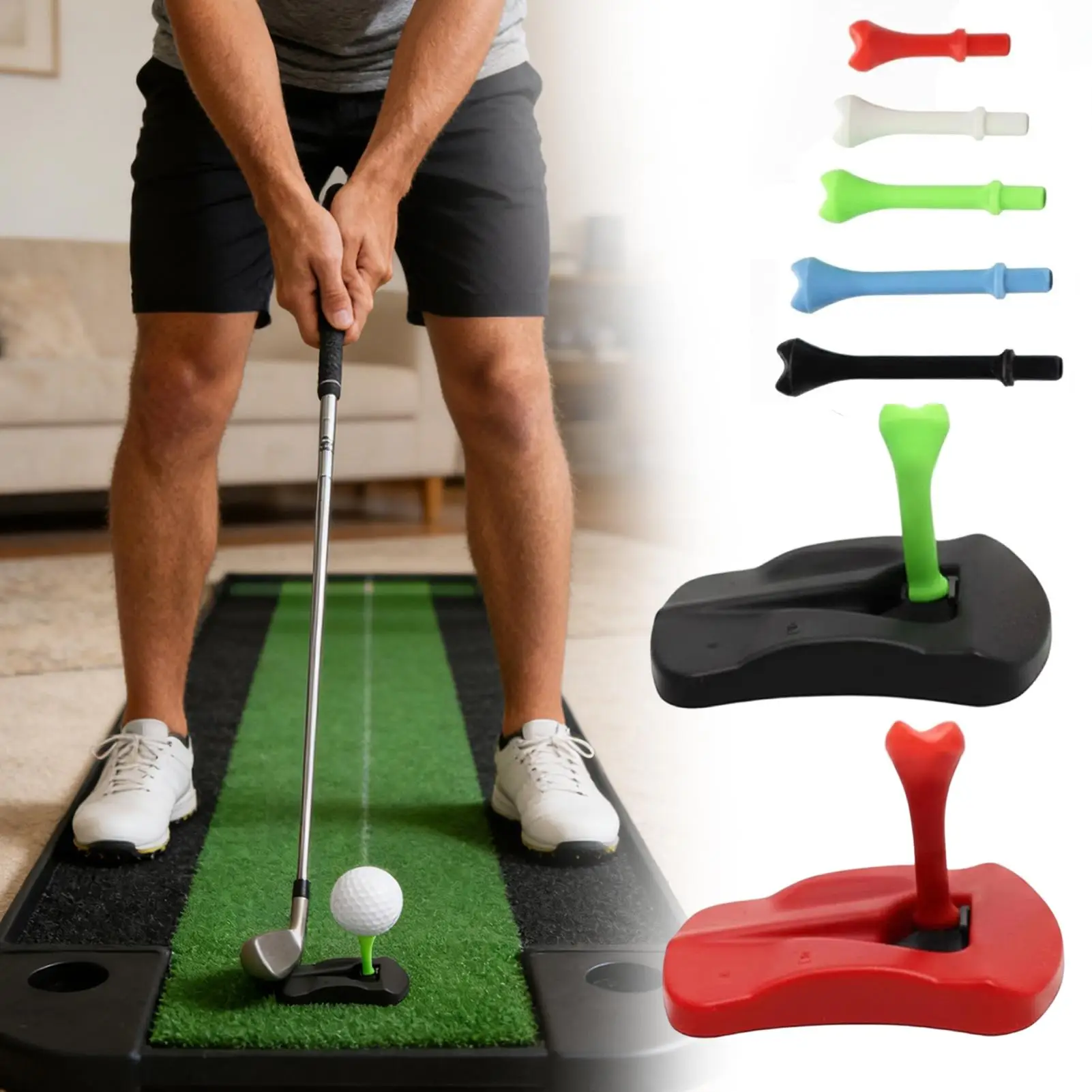 

Тренировочные тейпы для гольфа с устойчивой базой и функцией мониторинга удара для домашних и уличных тренировок, для отработки ударов на коврике