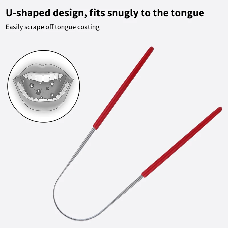 2Pcs/lot Tongue Scraper Oral Cleaner Brush Fresh Breath Cleaning Coated Tongue Toothbrush Oral Hygiene Care Tool