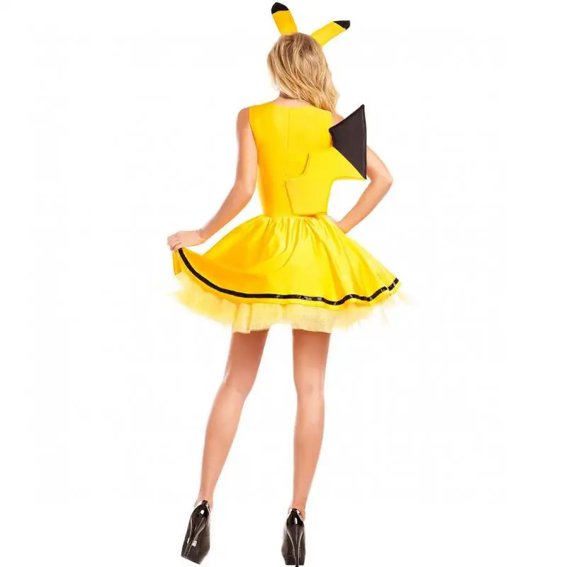 Pokemon Role Play Clothing Anime Pikachu Girl Halloween Clothing Prom Party Performance Stage Performance Clothing Game Uniform