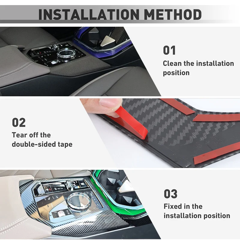 

ABS Carbon Fiber For BMW X3 G45 2025+ Car Car Internal Gear Shift Box Panel Cover Trim Frame Stickers Accessories