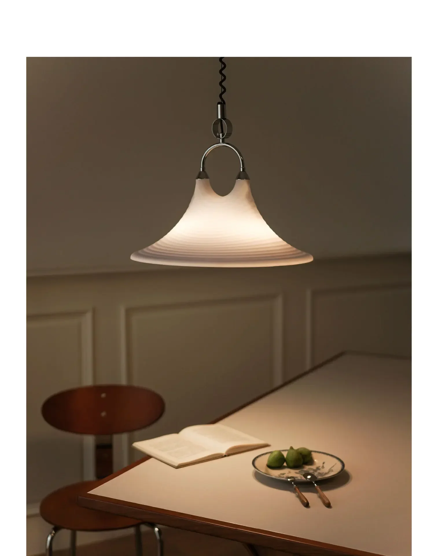 Vintage Swirl Pendelleuchte Nordic Horn LED-Licht einzigartige Designer orange Lampe für Esszimmer Hotel Schlafzimmer Küche Bar Lichter – Detail 4
