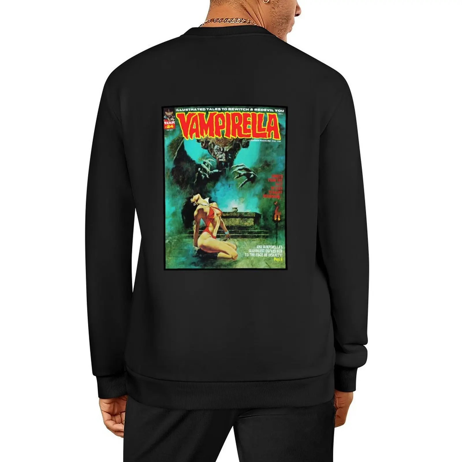 

YEP, ANOTHER GREAT VINTAGE VAMPIRELLA MAGAZINE COVER! Pullover korean clothes japanese style anime sweatshirt