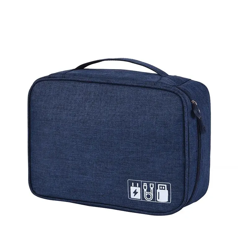 Nueva bolsa de almacenamiento de línea de datos digitales de viaje, rejilla antihumedad de gran capacidad, cargador de auriculares multifuncional, acabado-ag