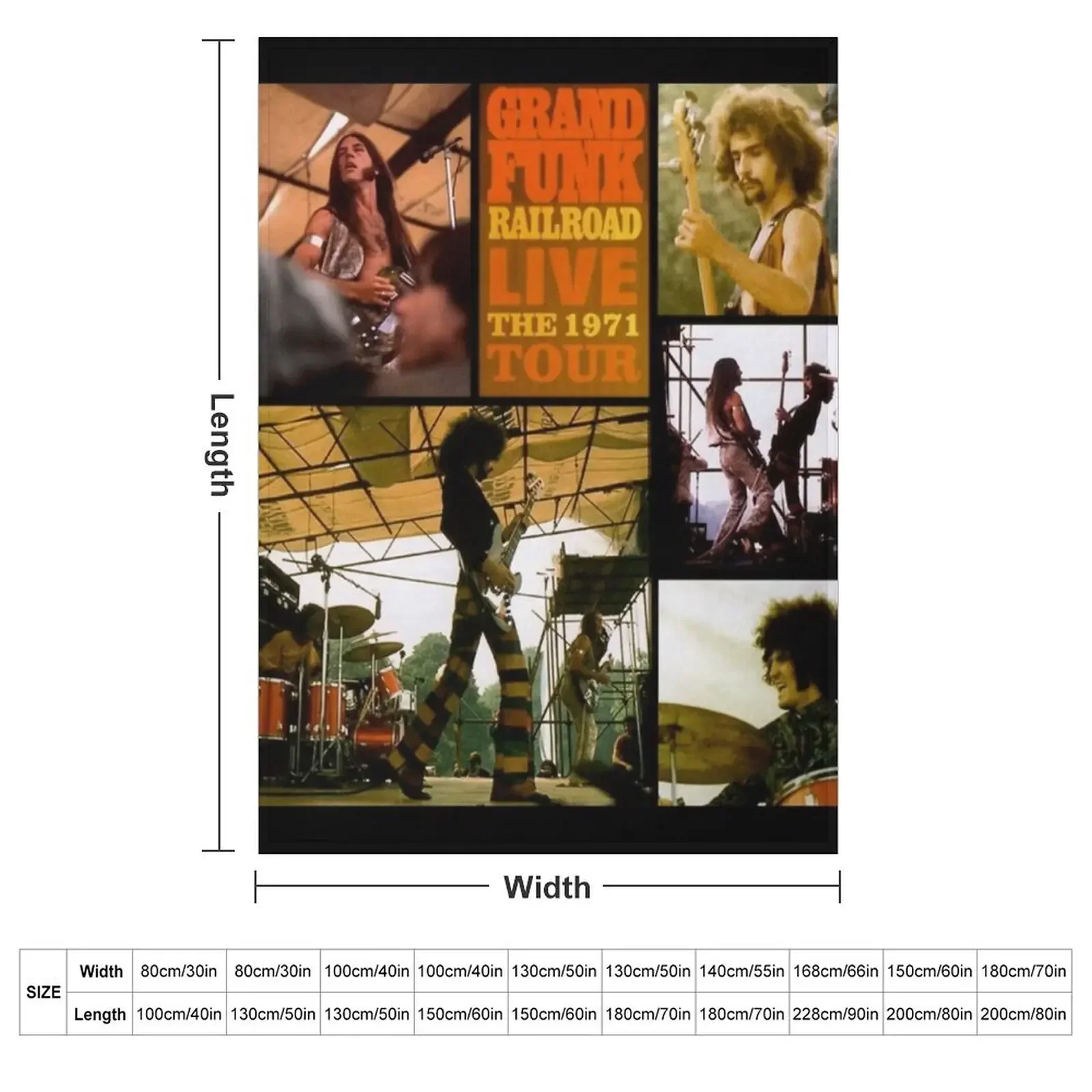 Grand Funk Railroad live the 1971 tour Throw Blanket