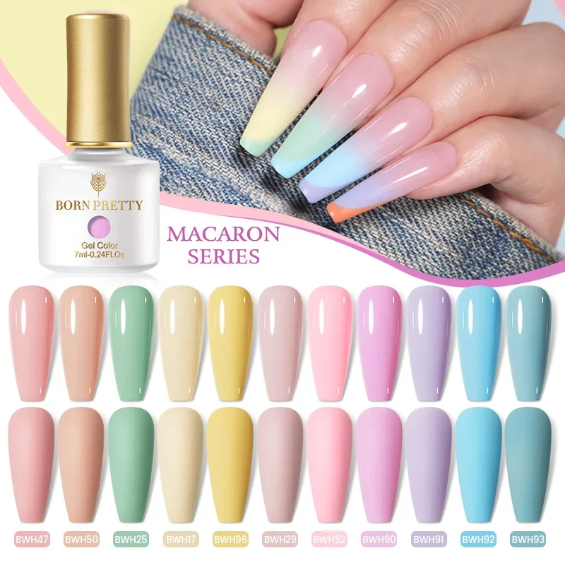 BORN PRETTY Nail Gel Polish Spring Macaron Ice Cream Flower Color Collection - 7ml