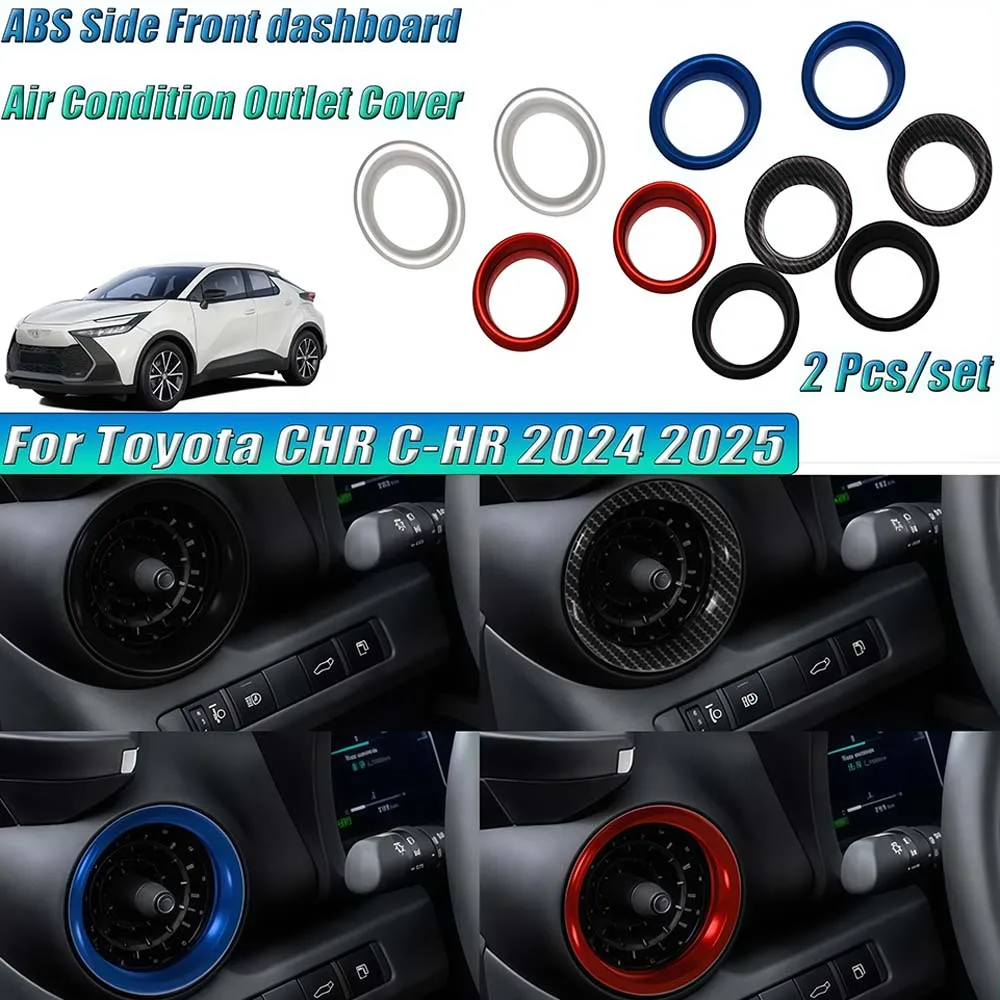 

ABS Side Front Dashboard Air Condition Outlet Cover for Toyota CHR C-HR 2024 2025 Left/Right AC Vent Trim Interior Accessories