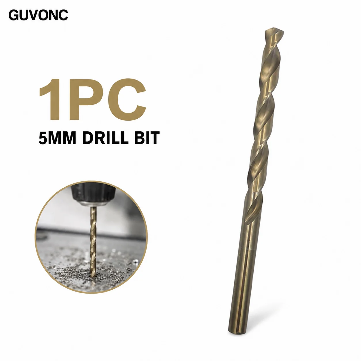 HSS 5mm Straight Shank Twist Drill Bit for Electric Drill Wood Plastic Hole‑Making