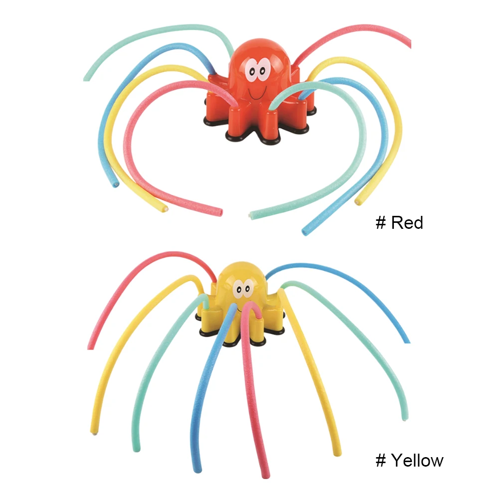 Octopus Water Sprinkler Water Spray Octopus Toy with 8 Wiggle Tubes Kids Sprinkler Toy Attaches To Garden Hose for Garden Lawn