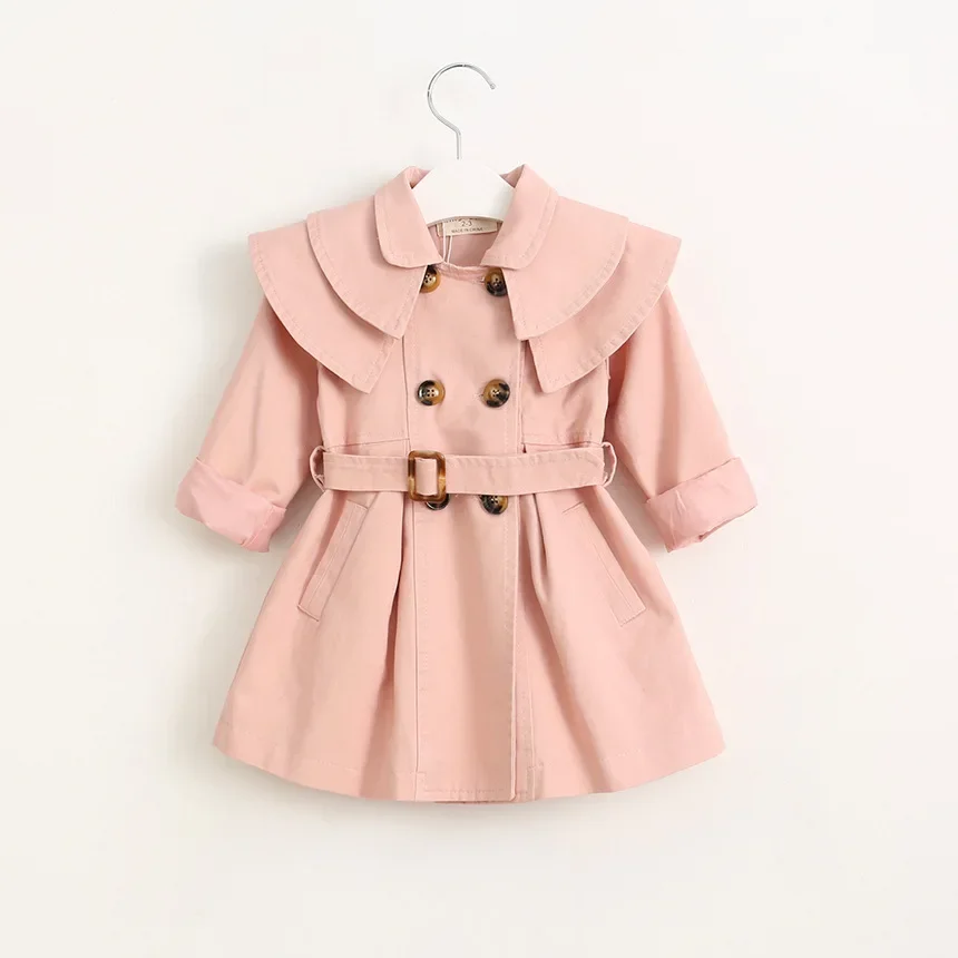 

Girls Long Jacket Solid Color Girl Coats Kids Casual Style Childrens' Jacket Spring Autumn Kids Clothing 2 3 4 5 6 7 Years