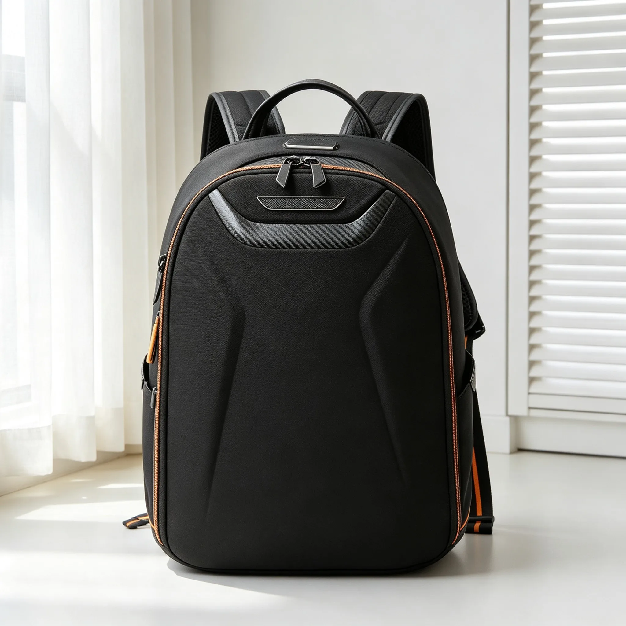 Men Large‑Capacity Business Backpack, Multi‑Functional Ballistic Nylon Rucksack for Daily Business Use