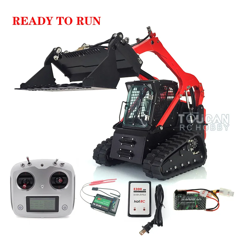 LESU 1/14 CNC Metal Hydraulic Aoue-LT5 Tracked Skid-Steer RC Loader RTR RC Car Remoted Trucks Toys For Adults Gifts Boy THZH1210