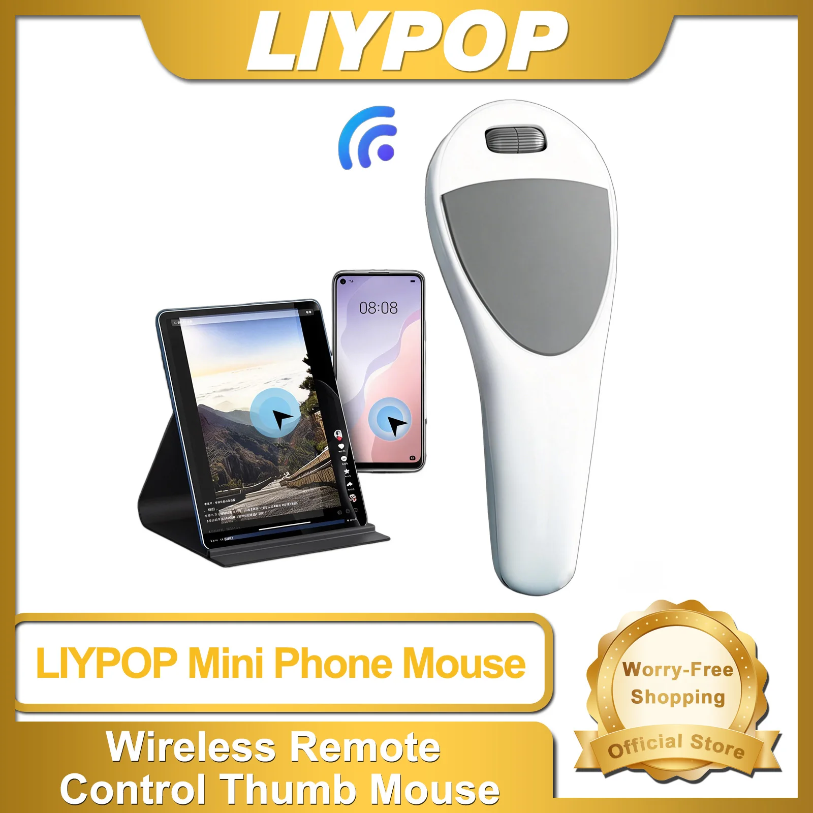 ماوس هاتف صغير، أداة أساسية لشخص كسول، فيديو قصير ورواية/منجا تيرنر، ماوس إبهام لاسلكي للتحكم عن بعد