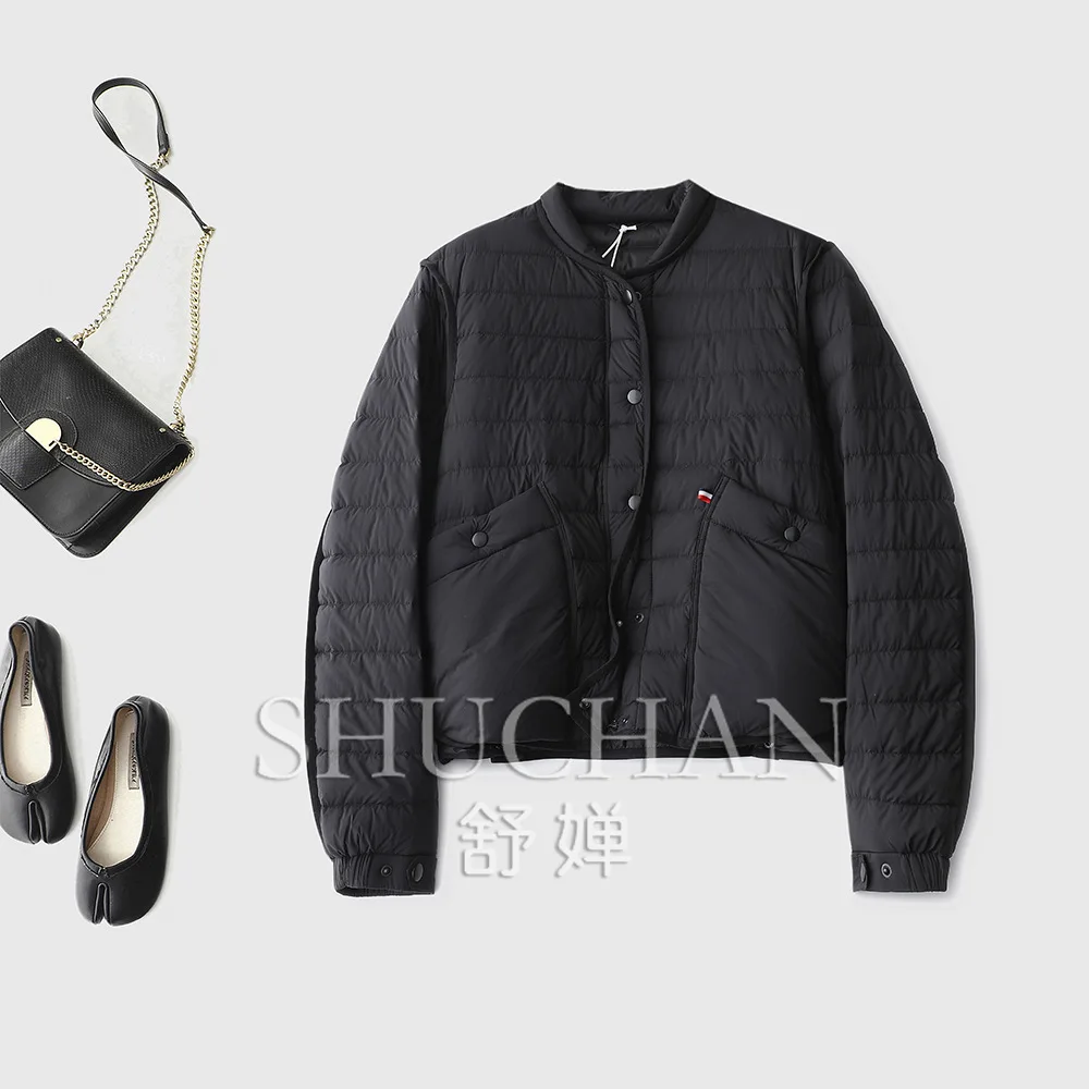 الوقوف طوق 90% أوزة أسفل للتدفئة ورقيقة، أسفل سترة المرأة معطف الشتاء الدافئ المرأة