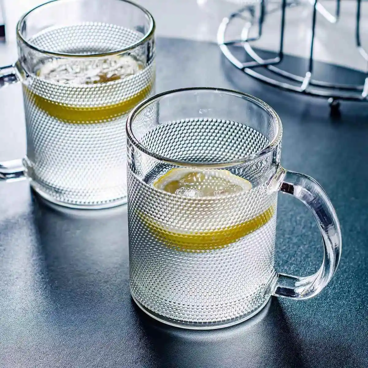 Copo de Chá de Vidro Grande com Alça para Uso Doméstico, Copo Transparente para Preparar Chá, Copo de Cerveja Pilsner