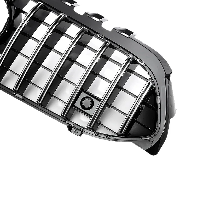 Damei Silver Gloss Black A45 Grille Modern GT  Pattern Front Grill For Mercedes Benz A-Class W177 Pre 2019-2022