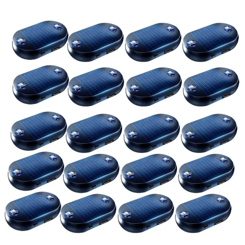 

20PCS Car Window Glass Anti-Ice Snow Removal Solar/USB Powered Winter Deicing Device Car Defroster