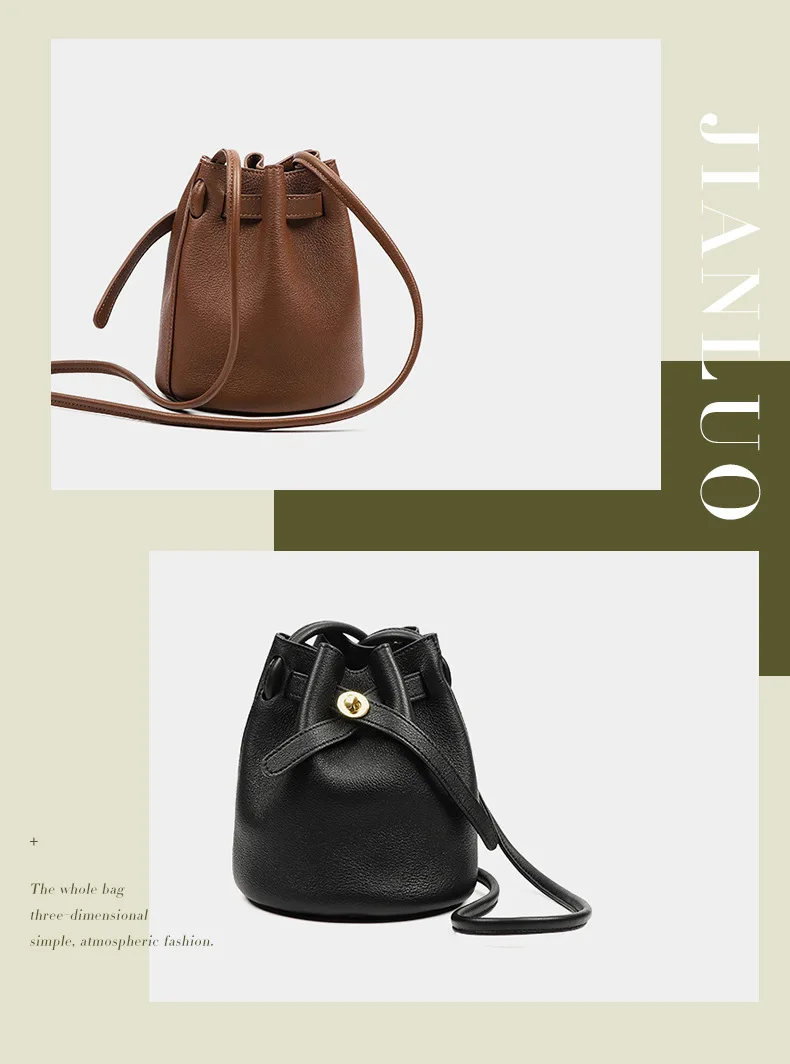 2024 neue Litschi Muster Damen Beutel tasche mit Schloss Zylinder Umhängetasche Umhängetasche kleine Tasche Handy tasche – Detail 15