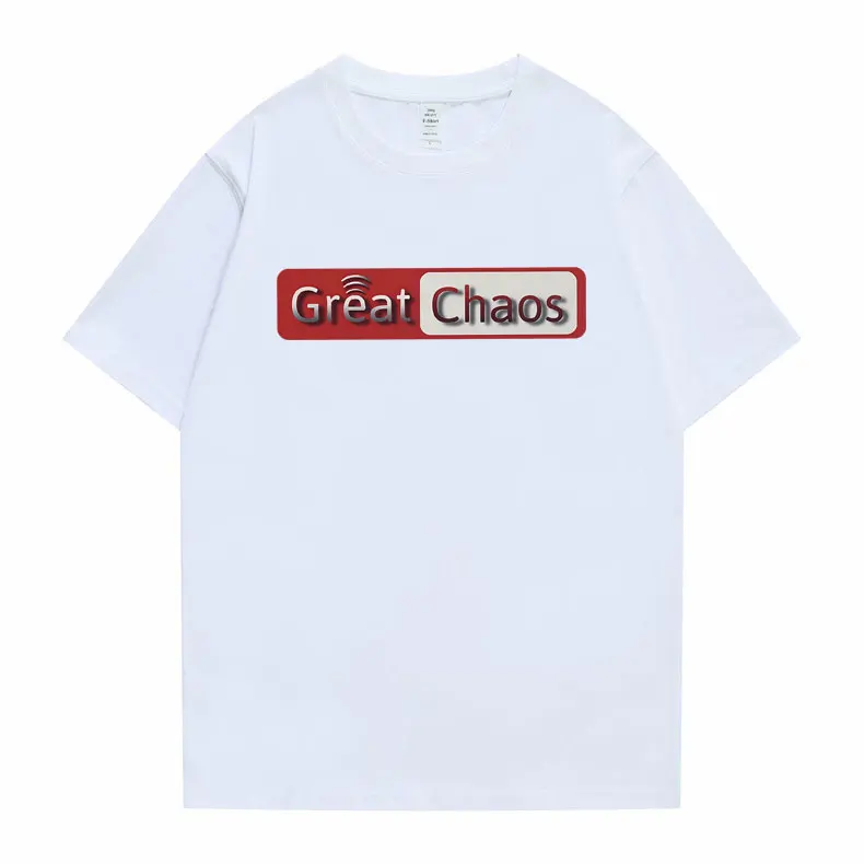 Raper Ken Carson wielki Chaos wydruk graficzny koszulka Playboi Carti T Shirt męski Hip Hop obszerna koszulka męski 100% koszulki bawełniane