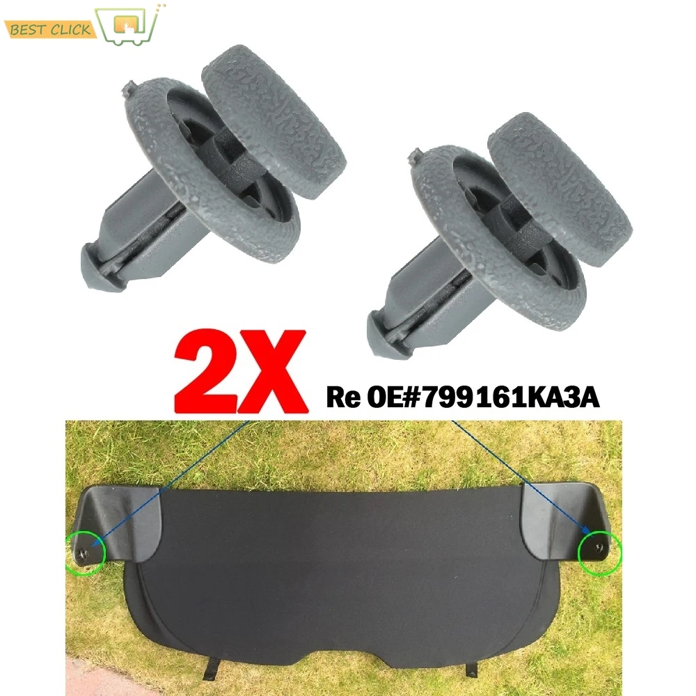 2Pcs Rear Parcel Shelf Clip 799161KA3A For Nissan Juke F15 Early Type Rear Boot Trunk Luggage Package Load Bracket Retainer