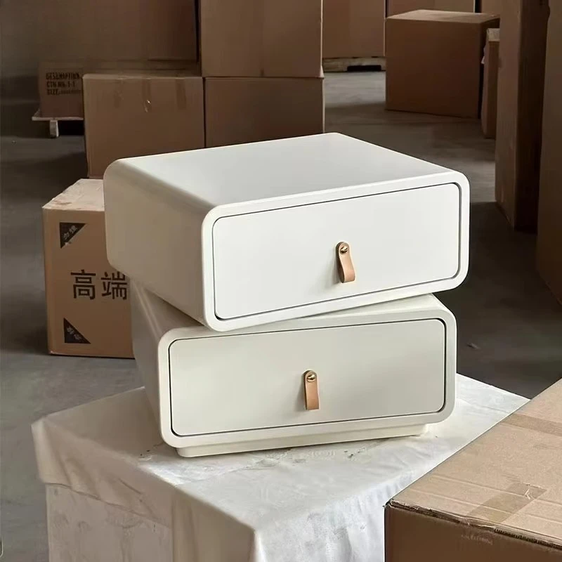 

Simple light luxury bedside table solid wood slate color with modern simple bedroom simple side table