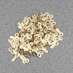 200pcs Picture Frame Turn Buttons Photo Frame Hanging Hangers Tablet Frame Locks with 100pcs Hollow Rivets for DIY Scrapbooking