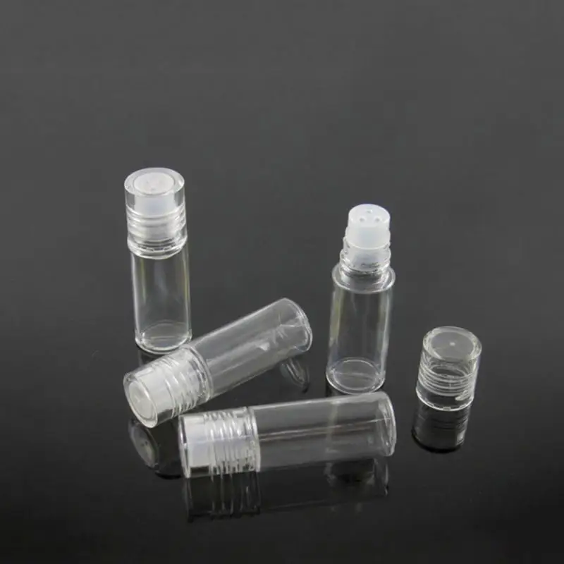 5Pcs Mini Clear 3ml Empty Loose Powder Container Plastic Bottle With 3-hole Plug Sifter Refillable For Eye Shadow Cosmetic