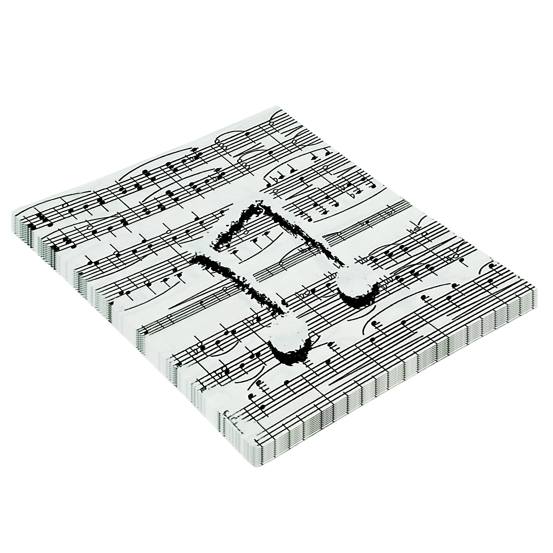 

Disposable Paper Music Themed Party Napkins 20pcs 2 Ply 6.5X6.5 Inch Dinning Guest Napkins with Musical Notes Piano Keys Print