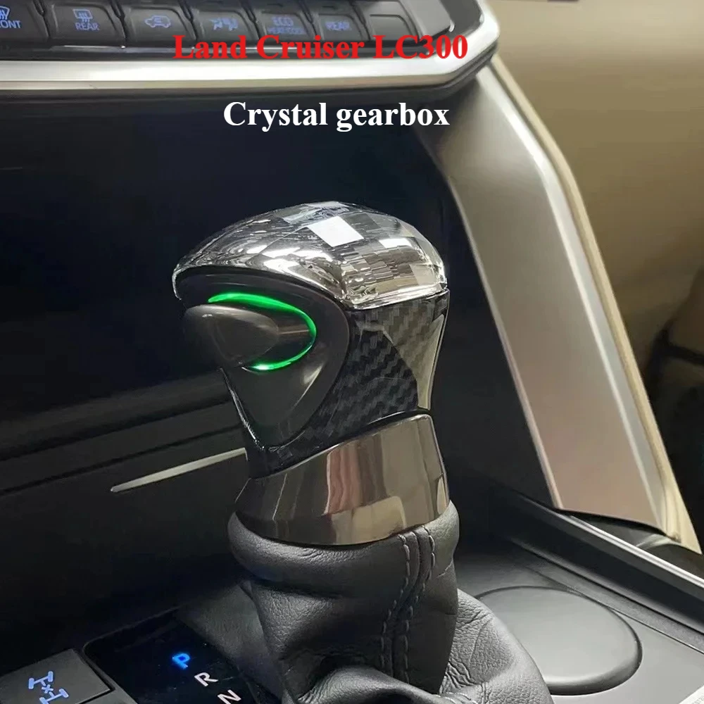 For Toyota Land Cruiser LC300 2022 2023 Crystal Shift Knob with LED Ambient Light Car Interior Modification Accessories