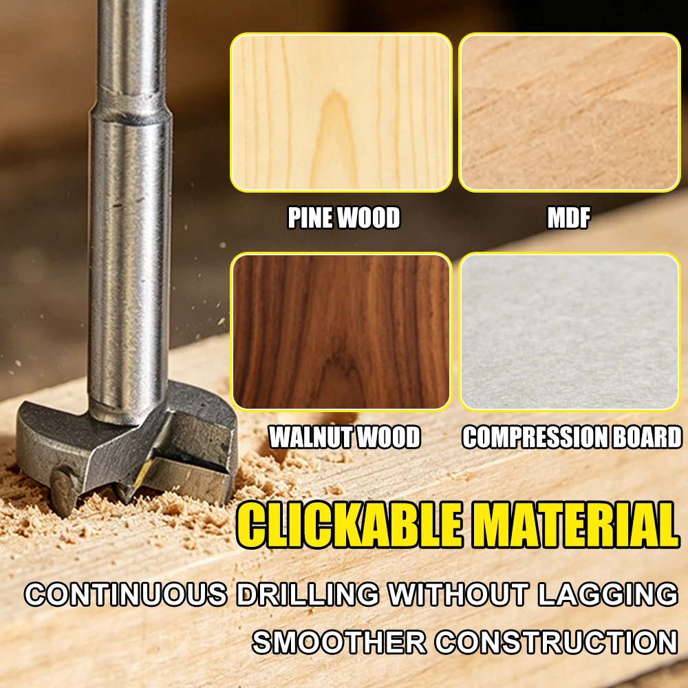 1 Stück 14-65mm Forstner-Bohrer, Holzbohrer, ideal für Scharnier- und Schrankbohrungen – Detail 5