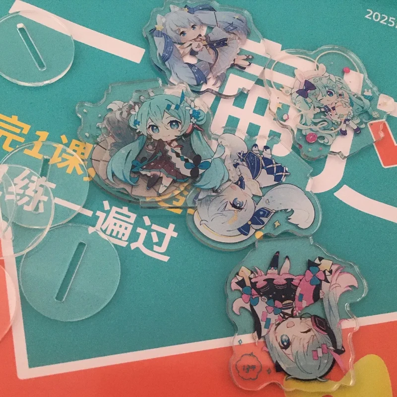 شعبية أنيمي الطرفية لطيف هاتسون ميكو Q-نسخة الحلي، الاكريليك الواقف مجموعة من ستة، هدايا عيد الميلاد الرائعة #4