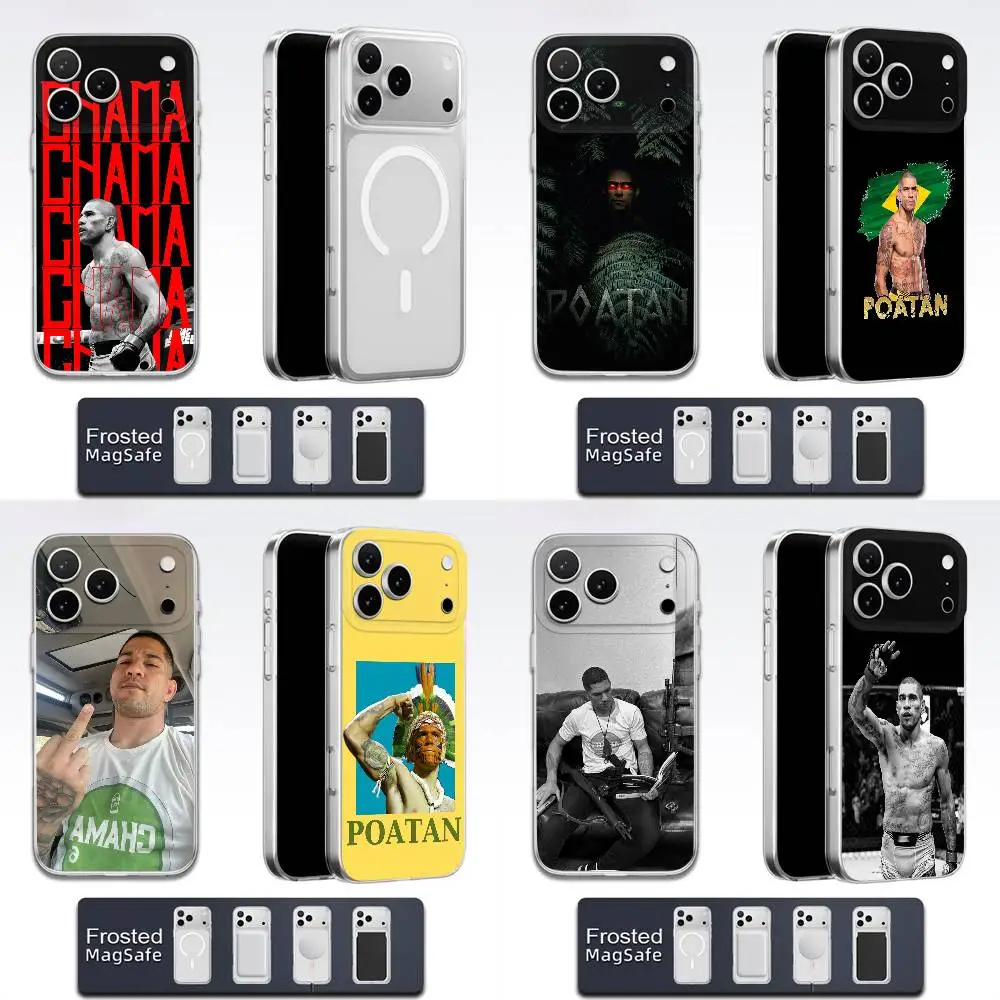 

A-Alex Pereira Poatan Chama Phone Case For iPhone 17,16,15,14,13,12,11,Pro,Max,Plus,E,Air,Mini Magsafe Frosted Transparent