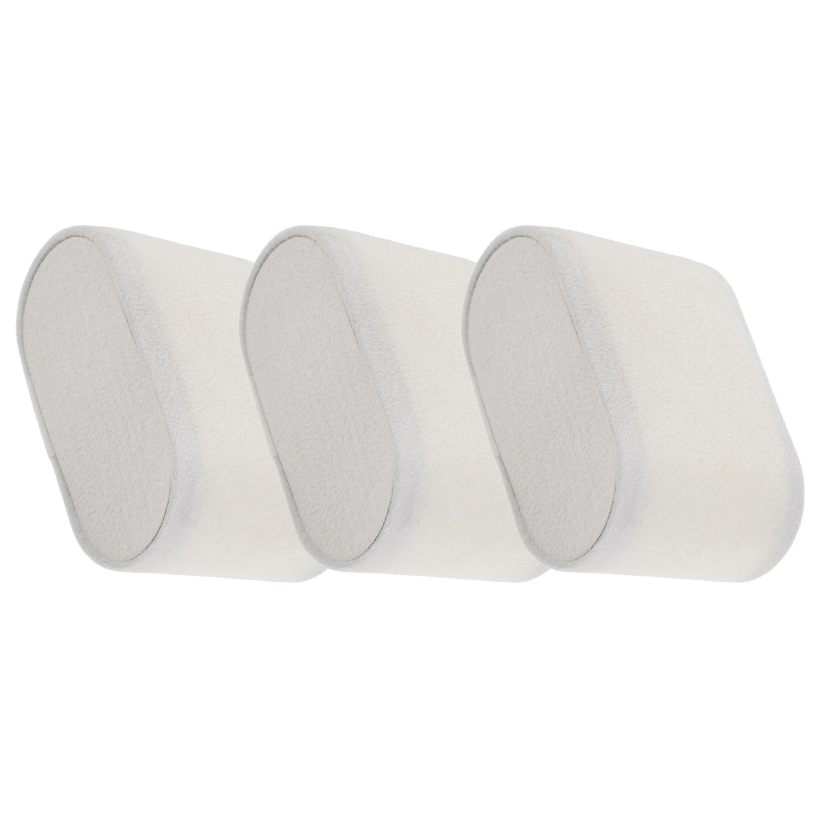 

3 шт., бархатная высокоэластичная губка с белым жемчугом, прямоугольные подушки для часов, браслет, держатель для дисплея, ювелирные изделия St