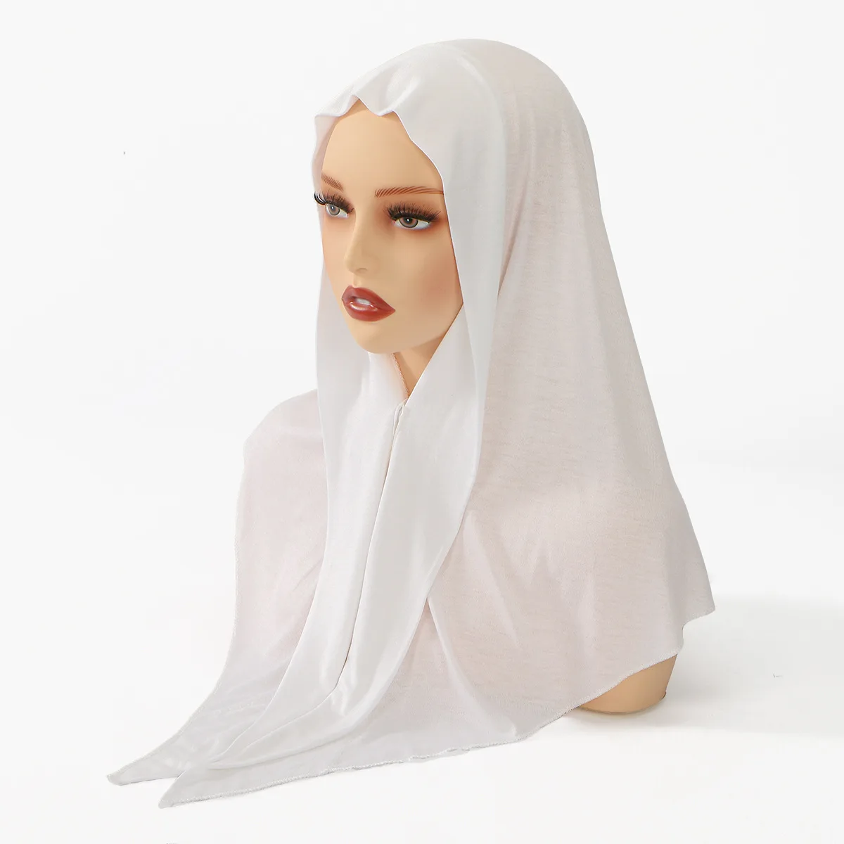 Instant Jersey Hijab mit eingebauter Magnetschnalle, einfarbig, muslimischer Hijab-Schal für Damen, weicher Islam-Turban, modischer Stirnband-Schal