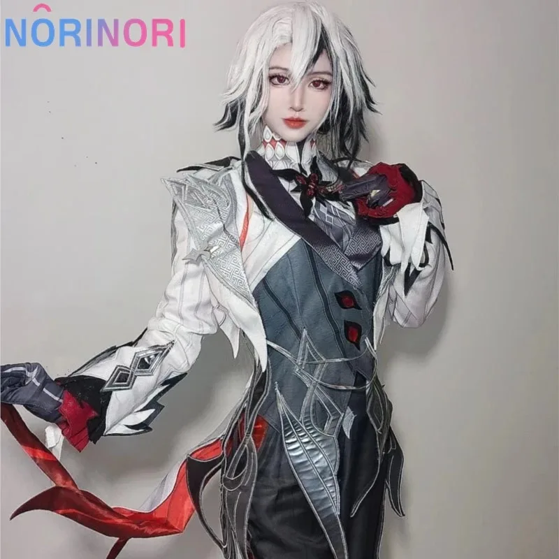 CyNew Arlecchino Косплей Костюм Парики Genshin Impact Fatui The Knave Arlecchino Униформа Одиннадцать Fatui Harbingers Костюм Наряд