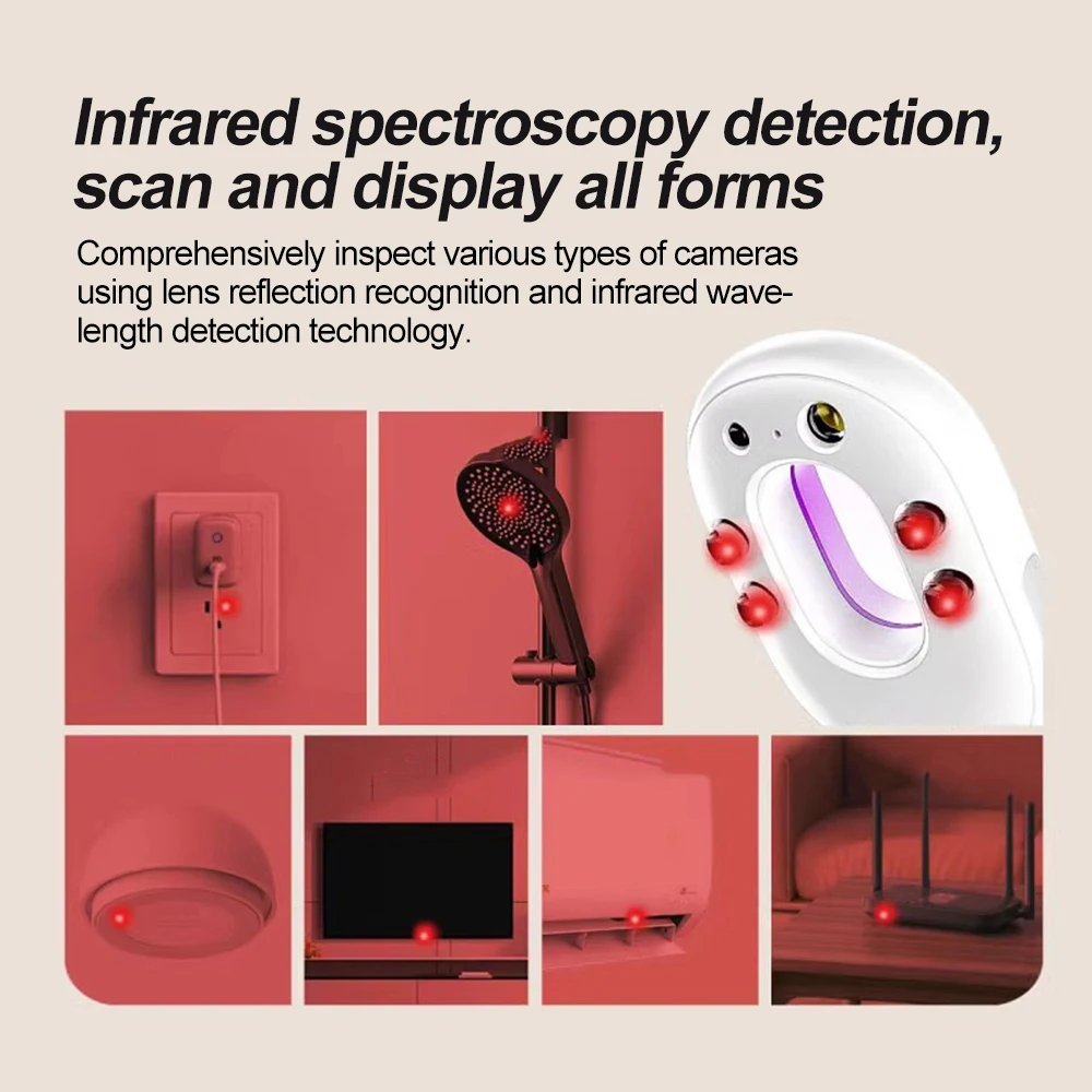 Camera Detector for Hidden Camera Portable Hidden Lens Detect Finder for Hotel Anti-Peeping Security Protection Candid Detector