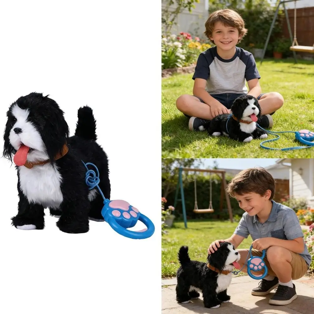 New with Touch Sensing Dog with Lifelike-Sounds Licking Motion Cat with Voice Mimic Interactive Walking Dog Boys Girls