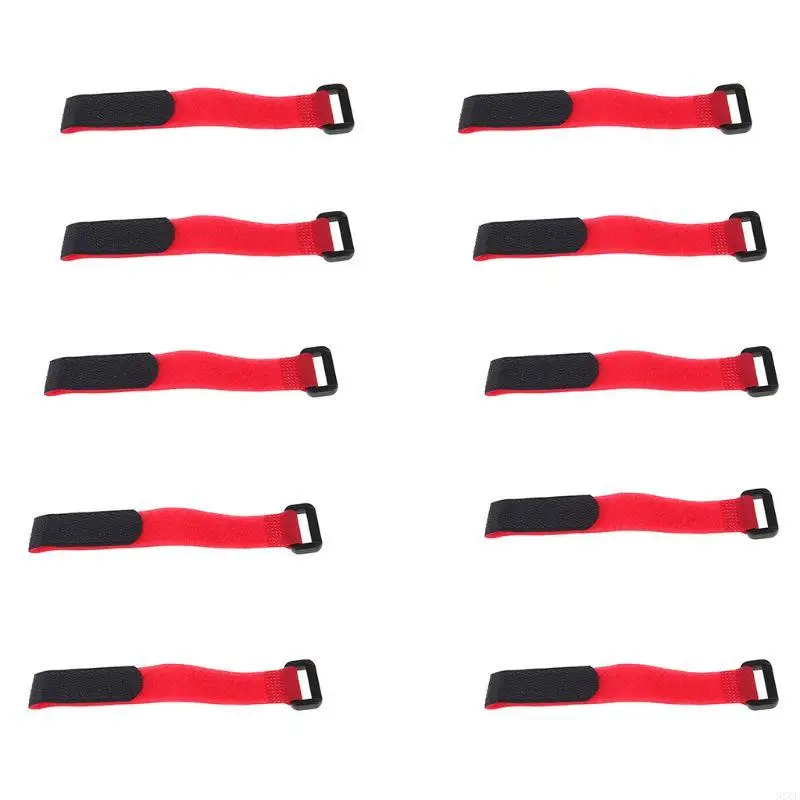 

62CF 10Pcs Strong Battery Tie Down Strap Reusable Antiskid Cable Strap 20*2cm