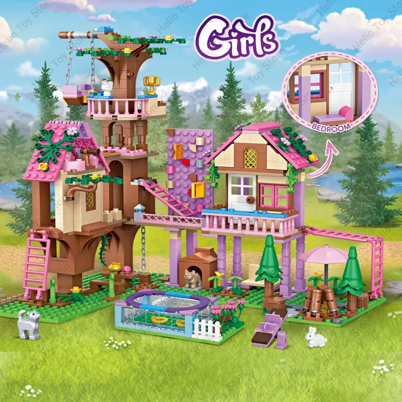 2024 DIY Girls Castles House Girl's Friendship Building Blocks Kits Figures Bricks Classic Model Kids Hot Toys For Children Gift