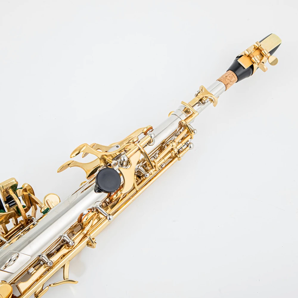 Japanese WO37 Soprano Saxophone One On One Tone Bb Professional Saxophone White Copper Gold Plated SAX Instrument