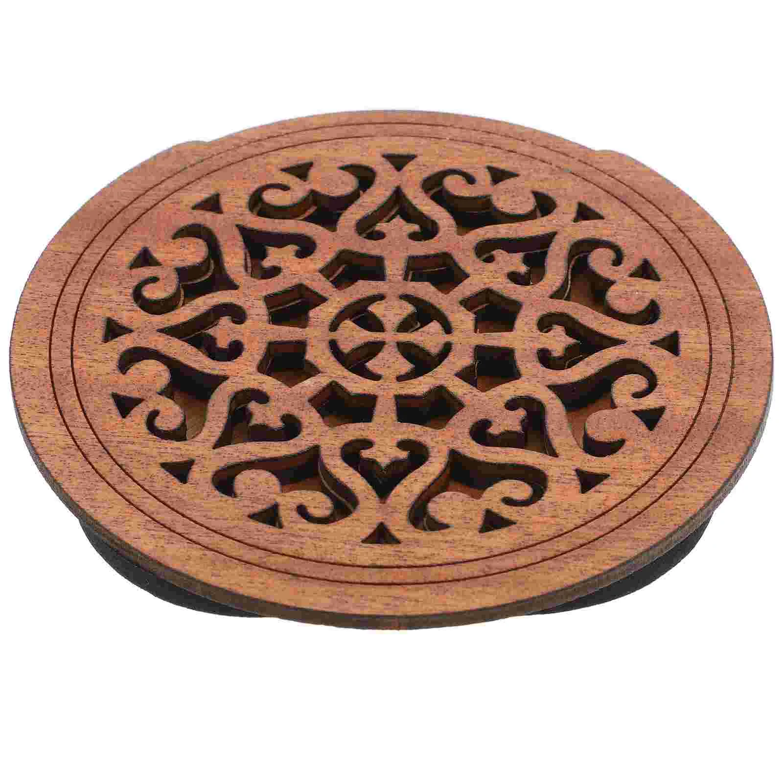 Electric Guitar Accessories Sound Hole Cover Acoustic Soundhole for Resonator Light Brown Wood