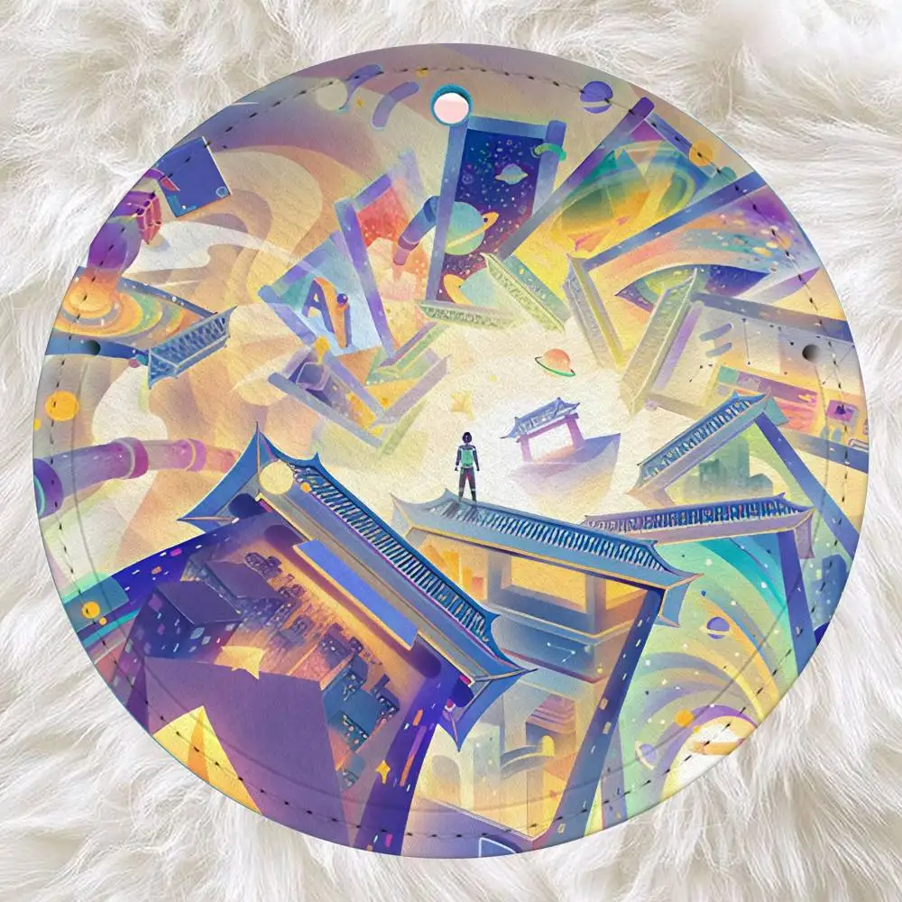 Fantasy Dream Illustration Creative Luggage Tag Lightweight Waterproof Name Address Label Travel Accessories