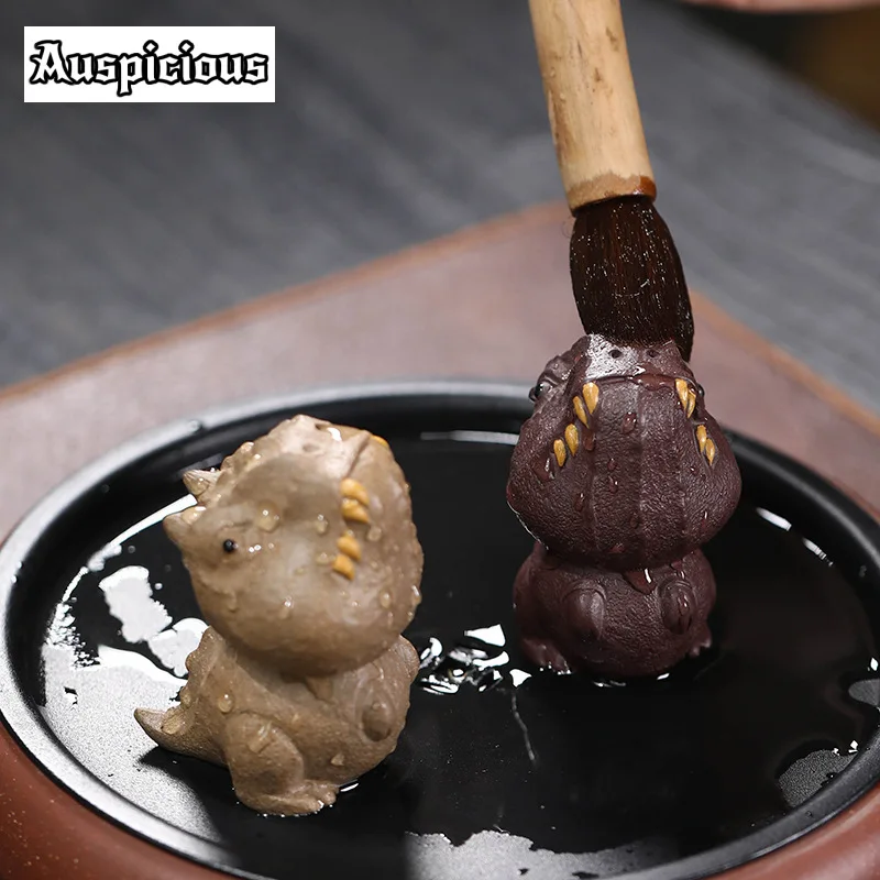 Purple Sand Tyrannosaurus Rex Tea Pet Japanese Lucky Model Tea Spirit Tea Figurine Tea Ceremony Tea Statue Puer Cafes Collection