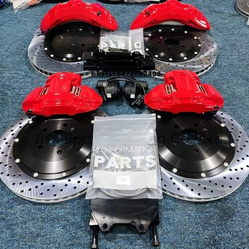 

Custom Big 6 Piston Brakes Caliper Kit 9N 400/380MM Brake Discs 4pot Handbrake Rear for A3 20t 8v Model