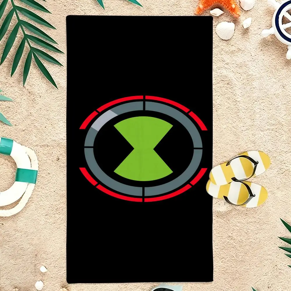 Kids Cartoon Omnitrix watch face B-Ben10 Towel Microfiber soft Beach Towel for Travel Fitness Sauna Bathing Camping